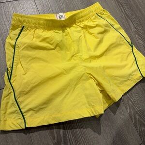 Urban Outfitters Yellow Athletic Shorts with Green Accents